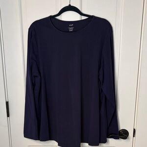 J. Jill Size 2X Pure Jill Shirttail Long Sleeve Tee